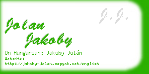 jolan jakoby business card